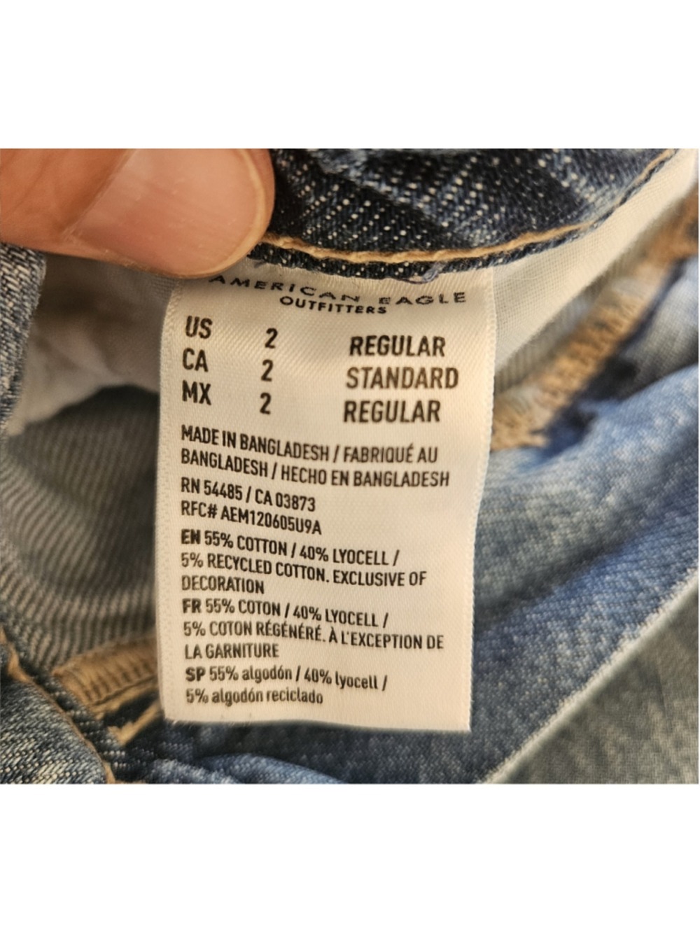 American Eagle Super High-Waisted Baggy Wide-Leg Jean Size 2 - Picture 5 of 6